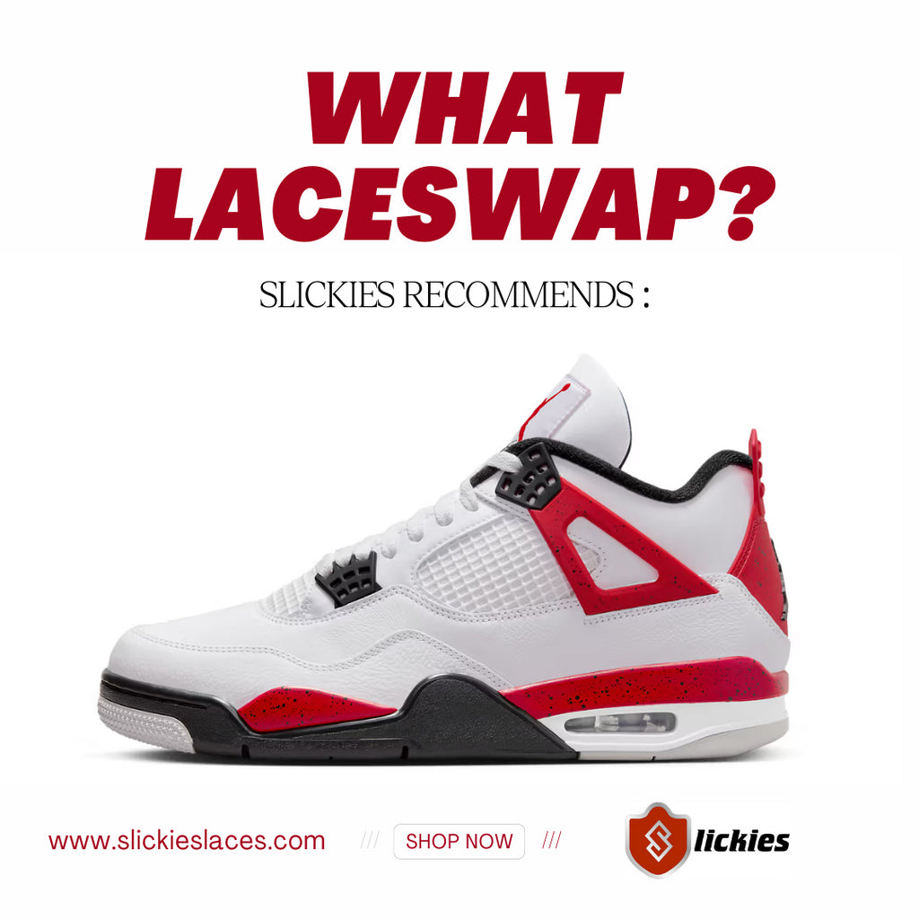 Fire Red Cement Laces - Where to buy them for Jordan 4 Fire Red Cement? | Slickieslaces